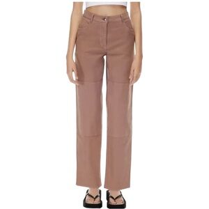 Aritzia Wilfred Carpenter Pants Taupe Mauve Pink Utility Trouser Women Size 0